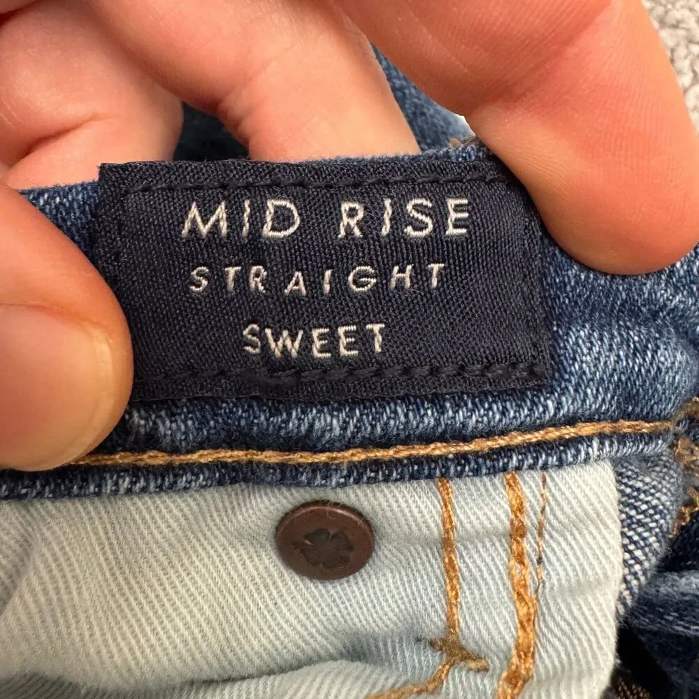 Lucky Brand Mid Rise Straight Sweet Denim Jeans Womens 12/31 Blue Cotton Casual